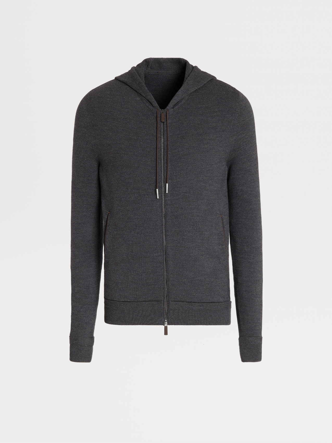 Grey 12milmil12 Wool Knit Hoodie